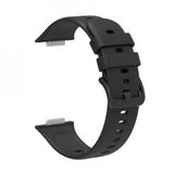 KNY Huawei Watch Fit 2 Klasik Model Renkli Silikon Siyah Kordon