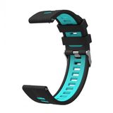 KNY Huawei Watch Ultimate KRD 55 Turkuaz 22 mm İçin 2 Renkli Kademeli Silikon Kordon