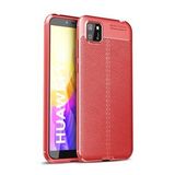 KNY Huawei Y5P Kılıf Deri Desenli Lux Niss Silikon Kırmızı