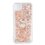 Kny Huawei Y5p Kilif Simli Sivili Kalpli Yuzuklu Milce Kapak Gold