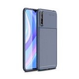 KNY Huawei Y8P Kılıf Karbon Desenli Lux Negro Silikon Lacivert