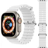 KNY KRD-75 Apple Watch Ultra Beyaz 49 mm İçin Renkli Silikon Kayış