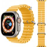 KNY KRD-75 Apple Watch Ultra Sarı 49 mm İçin Renkli Silikon Kayış