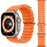 KNY KRD-75 Apple Watch Ultra Turuncu 49 mm İçin Renkli Silikon Kayış