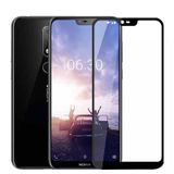 KNY Nokia X6 Full Yapışan Renkli Cam Siyah Ekran Koruyucu