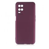 KNY OPPO A54 Kılıf Ultra İnce Mat Silikon Bordo