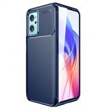 Kny Oppo A96 4G Kilif Karbon Desenli Lux Negro Silikon Lacivert
