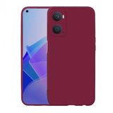 KNY OPPO A96 Kılıf İçi Süet Renkli Mara Lansman Silikon Bordo