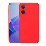 KNY OPPO A96 Kılıf İçi Süet Renkli Mara Lansman Silikon Kırmızı
