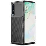 Kny Oppo Reno 3 Pro Kılıf Karbon Desenli Lux Negro Silikon Sİyah