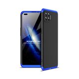 Kny Oppo Reno 4 Lite Kilif 3 Parca 360 Zore Ays Kapak Siyah - Mavi