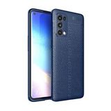 KNY OPPO Reno 5 Pro 5G Kılıf Deri Desenli Lux Niss Silikon Lacivert