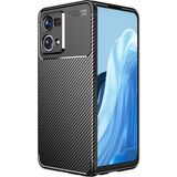 Kny Oppo Reno 7 Kilif Karbon Desenli Lux Negro Siyah
