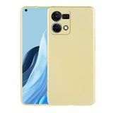 Kny Oppo Reno 7 Kilif Ultra Ince Mat Silikon Gold