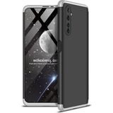 Kny Realme 6 Pro Kılıf 3 Parça 360 Zore Ays Kapak - Siyah - Gri