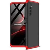 Kny Realme 6 Pro Kilif 3 Parca 360 Zore Ays Kapak Siyah - Kirmizi