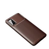 KNY Samsung Galaxy A02S Kılıf Karbon Desenli Lux Negro Silikon Kahverengi