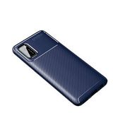 KNY Samsung Galaxy A02S Kılıf Karbon Desenli Lux Negro Silikon Lacivert