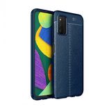 Kny Samsung Galaxy A03S Kılıf Deri Desenli Lux Niss Silikon - Lacivert