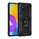 Kny Samsung Galaxy A03S Kılıf Ultra Korumalı Yüzüklü Manyetik Standlı Vega Kapak - Siyah