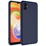 Kny Samsung Galaxy A04 Kilif Ici Suet Renkli Mara Lansman Silikon Lacivert