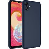 Kny Samsung Galaxy A04e Kilif Ici Suet Mara Lansman Silikon Lacivert