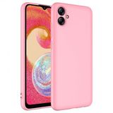 Kny Samsung Galaxy A04e Kilif Ici Suet Mara Lansman Silikon Pembe