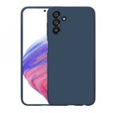 Kny Samsung Galaxy A04s Kilif Ici Suet Renkli Mara Lansman Silikon Lacivert