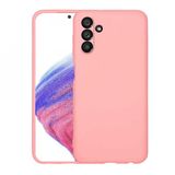 Kny Samsung Galaxy A04s Kilif Ici Suet Renkli Mara Lansman Silikon Pembe