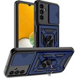 Kny Samsung Galaxy A04s Kilif Ultra Korumali Yuzuklu Manyetik Surgulu Vega Kapak Lacivert