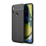 KNY Samsung Galaxy A11 Kılıf Deri Desenli Lux Niss Silikon Siyah