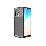 KNY Samsung Galaxy A11 Kılıf Karbon Desenli Lux Negro Silikon Siyah