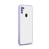 KNY Samsung Galaxy A11 Kılıf Renkli Kenarlı Kamera Korumalı Buzlu Hux Kapak Mor