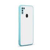 KNY Samsung Galaxy A11 Kılıf Renkli Kenarlı Kamera Korumalı Buzlu Hux Kapak Turkuaz