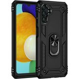 Kny Samsung Galaxy A13 Kılıf Ultra Korumalı Yüzüklü Standlı Manyetik Vega Kapak - Siyah