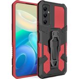 Kny Samsung Galaxy A14 Kilif Ultra Korumali Manyetik Kemere Takmali Standli Klik Kapak Kirmizi