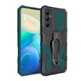 Kny Samsung Galaxy A14 Kilif Ultra Korumali Manyetik Kemere Takmali Standli Klik Kapak Yesil