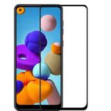 Kny Samsung Galaxy A21S Için Kenarı Kırılmaya Dayanıklı Full Yapışan 5d Cam Ekran Koruyucu Siyah
