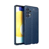 KNY Samsung Galaxy A23 Kılıf Deri Desenli Lux Niss Silikon Lacivert