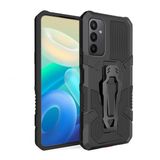 Kny Samsung Galaxy A24 Kilif Ultra Korumali Manyetik Kemere Takmali Standli Klik Kapak Siyah