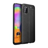 KNY Samsung Galaxy A31 Kılıf Deri Desenli Lux Niss Silikon Siyah