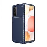 KNY Samsung Galaxy A52 Kılıf Karbon Desenli Lux Negro Silikon Lacivert