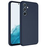 Kny Samsung Galaxy A54 Kilif Ici Suet Mara Lansman Silikon Lacivert