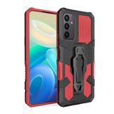 Kny Samsung Galaxy A54 Kilif Ultra Korumali Manyetik Kemere Takmali Standli Klik Kapak Kirmizi