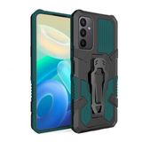 Kny Samsung Galaxy A54 Kilif Ultra Korumali Manyetik Kemere Takmali Standli Klik Kapak Yesil
