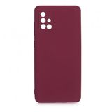 KNY Samsung Galaxy A71 Kılıf Kamera Korumalı İçi Süet Mara Lansman Silikon Bordo