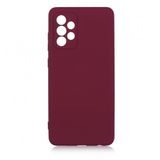 KNY Samsung Galaxy A72 Kılıf Kamera Korumalı İçi Süet Mara Lansman Silikon Bordo
