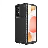 KNY Samsung Galaxy A72 Kılıf Karbon Desenli Lux Negro Silikon Siyah
