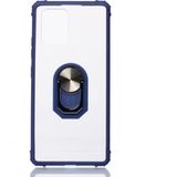 Kny Samsung Galaxy A91 S10 Lite Kılıf Silikon Kenarlı Renkli Yüzüklü Manyetik Mola Kapak - Lacivert - Galaxy S10 Lite