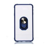 KNY Samsung Galaxy J7 Prime Kılıf Silikon Kenarlı Renkli Yüzüklü Manyetik Mola Kapak Lacivert